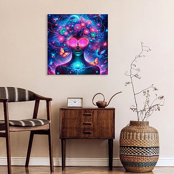 queence Acrylglasbild "Kosmische Blüte" Bilder von Frauen  Fantasy  Frau  G günstig online kaufen