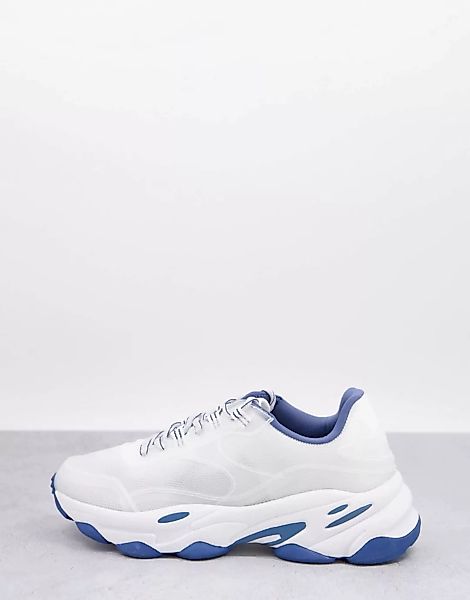 ASOS DESIGN – Transparente Sneaker mit blauen Details-Mehrfarbig günstig online kaufen