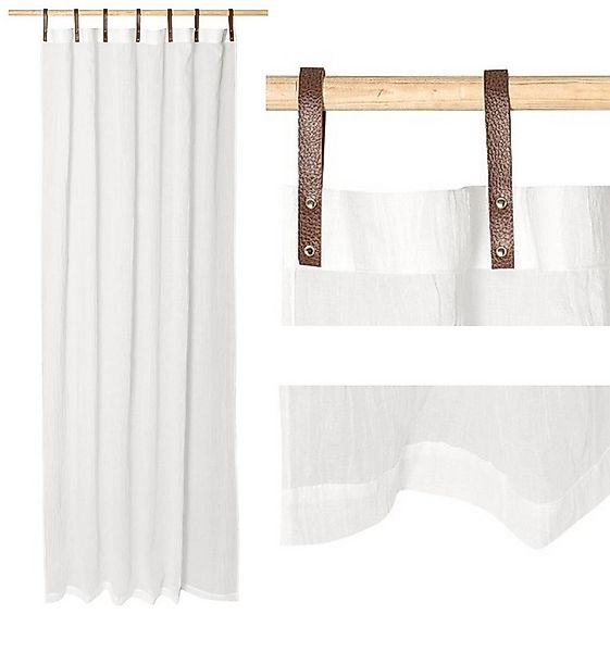 Magma Heimtex Vorhang Schlaufenschals Lederschlaufen - 2er Set - 135 x 245 günstig online kaufen