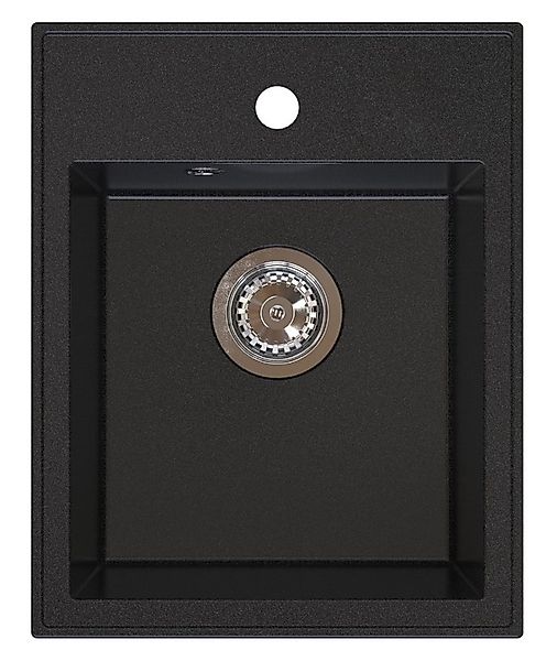 manestein Granitspüle Aura Granit Küchenspüle mit Armatur und Siphon 39x48c günstig online kaufen