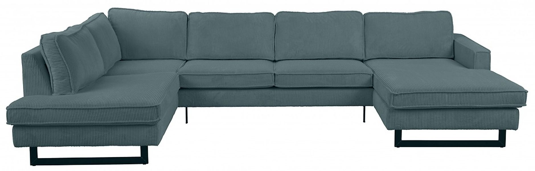 Places of Style Wohnlandschaft "Pinto, 350 cm, U-Form, XXL, mit Ottomanen", günstig online kaufen