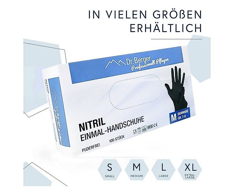 Dr. Berger Einweghandschuhe Nitril Einmalhandschuhe latex- und puderfrei Sc günstig online kaufen