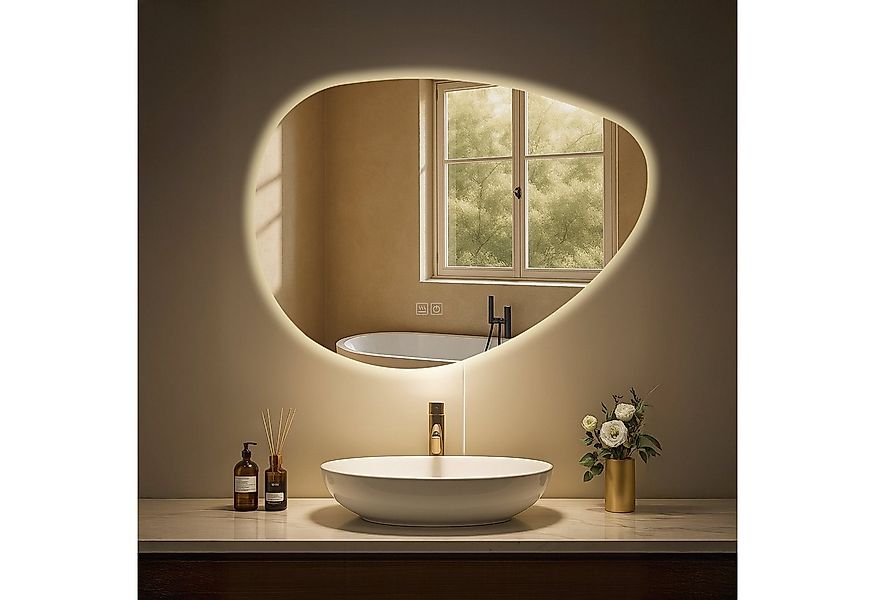 CLP Wandspiegel Almafie, Anti-Beschlag, LED-Licht, dimmbar, 3 Modi, IP44 günstig online kaufen