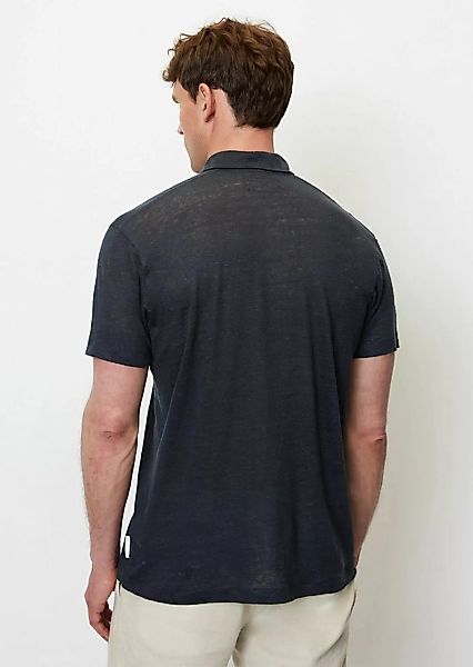 Marc O'Polo Polohemd Leinen Navy - Größe M günstig online kaufen