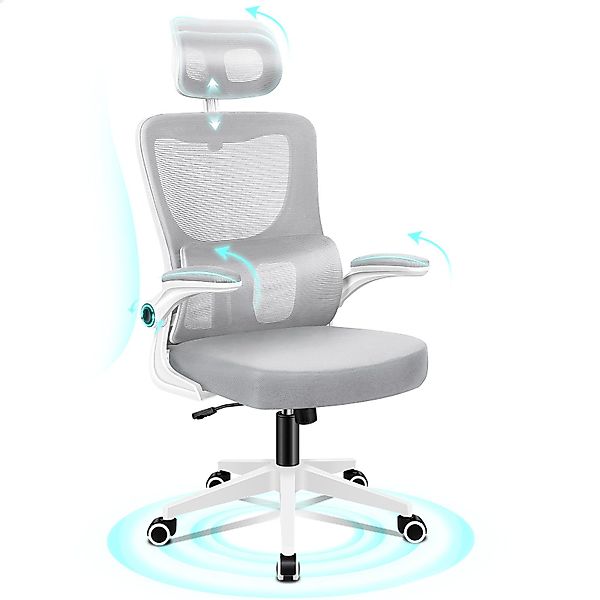 ALFORDSON Bürostuhl Ergonomischer, atmungsaktives Netzgewebe, (1 günstig online kaufen