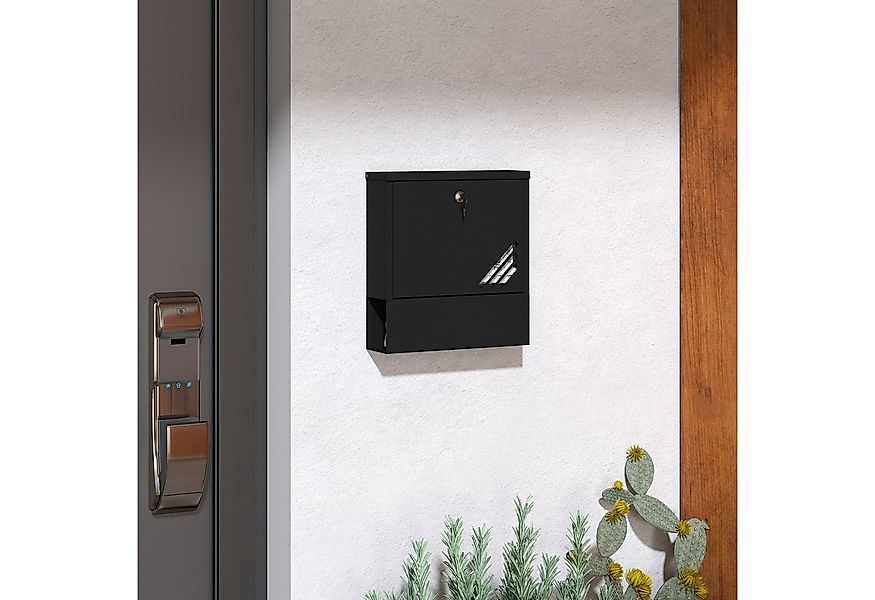 HOMCOM Briefkasten mit Schloss, Deckel, Kupferkern (Wandbriefkasten, 1-St., günstig online kaufen