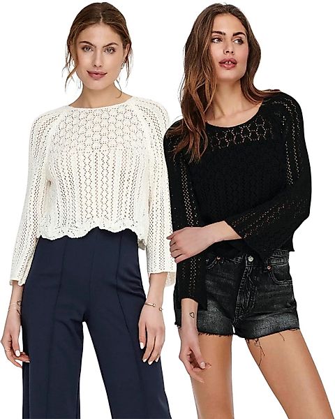 ONLY 3/4 Arm-Pullover Strick Oberteil im günstig online kaufen