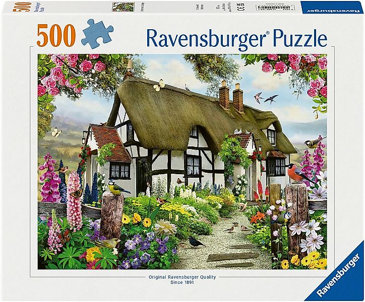 Ravensburger Puzzle Verträumtes Cottage, 500 Puzzleteile, Made in Germany günstig online kaufen