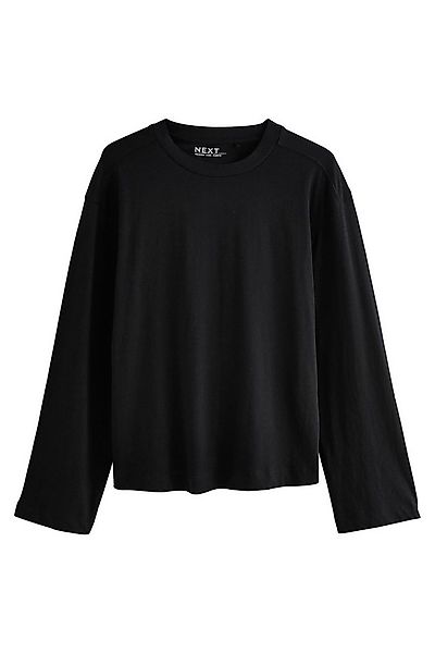 Next Langarmshirt Relaxed Fit Langarmshirt mit Rundhalsausschnitt (1-tlg) günstig online kaufen