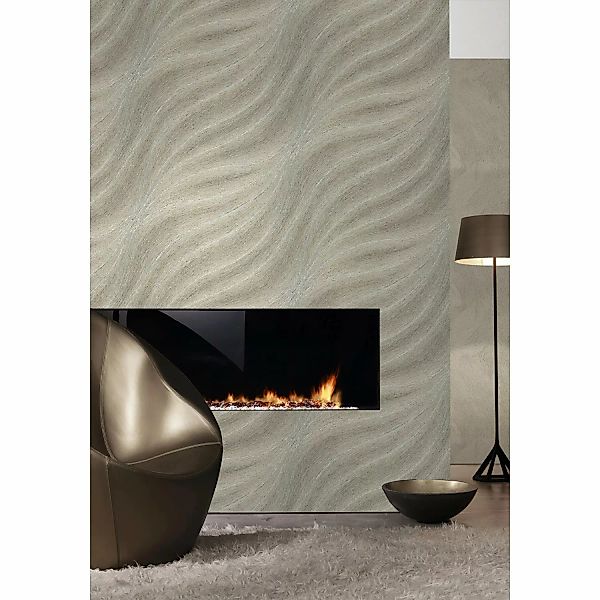 Colani Vliestapete Evolution Wellenstruktur Bronze günstig online kaufen