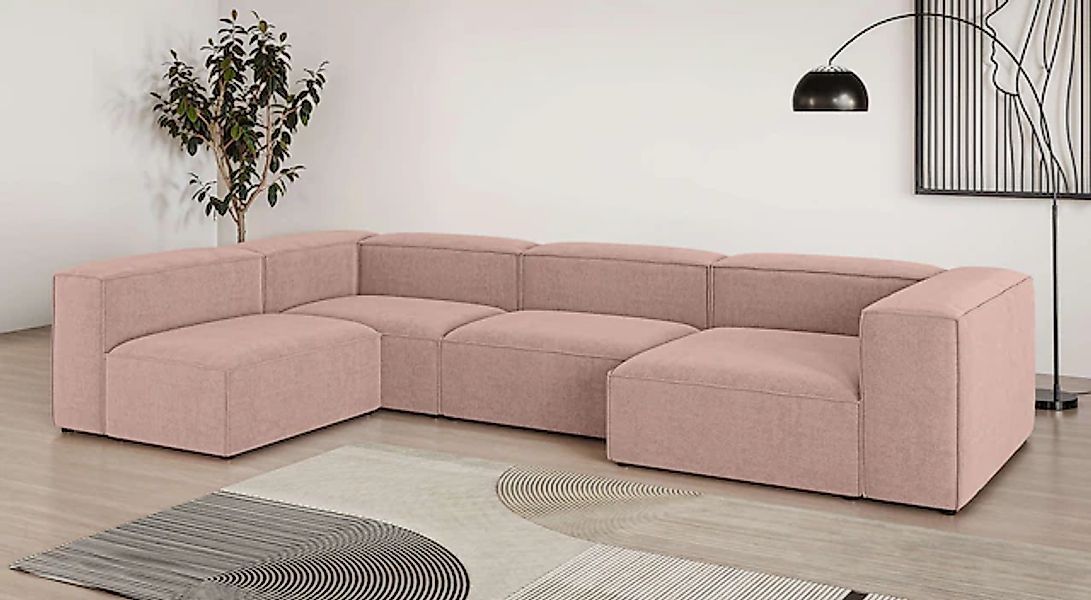 INOSIGN Wohnlandschaft »HAILY U-Form mit Ottomane links/rechts, Maße B/T/H: günstig online kaufen