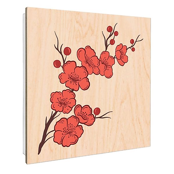 Banjado Großer Schlüsselbox Holz 30x30cm Weiß Scharnier Rechts 50 Haken Sch günstig online kaufen