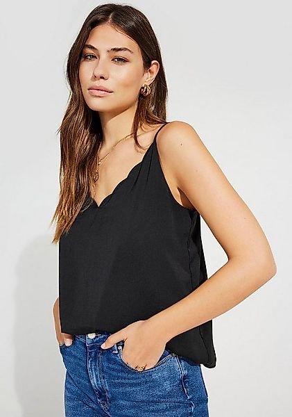 ONLY Spaghettitop ONLDEBBIE – Singlet mit geschwungener Ausschnittkante uni günstig online kaufen