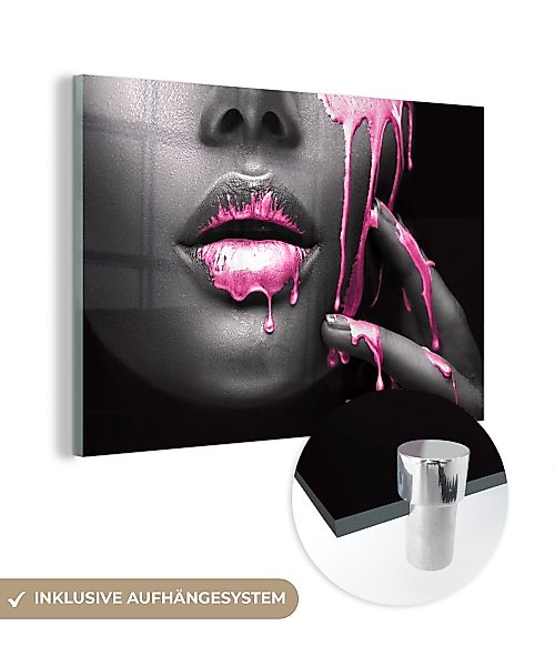 MuchoWow Acrylglasbild Lippen - Rosa - günstig online kaufen