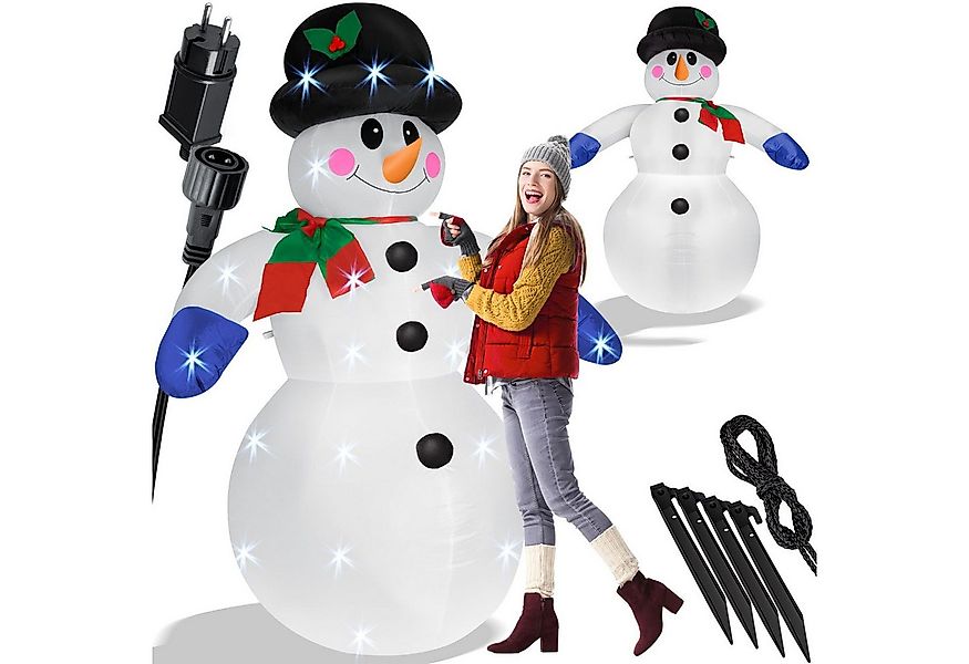 KESSER Weihnachtsfigur, Aufblasbarer Schneemann 240cm LED-Beleuchtung IP44 günstig online kaufen