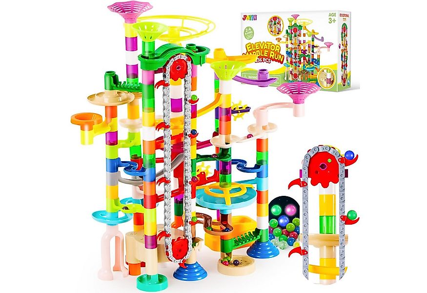 JOYIN Lernspielzeug Murmelbahn 236 teiliges KugelbahnLernspielzeug für Kind günstig online kaufen