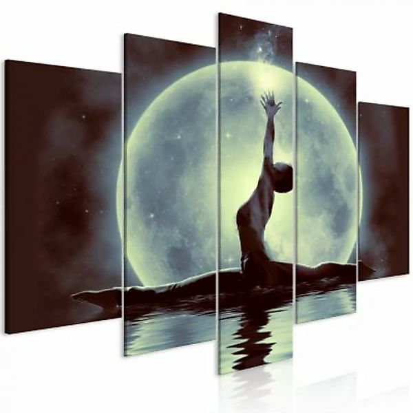 artgeist Wandbild Twine (5 Parts) Wide Green schwarz/grün Gr. 200 x 100 günstig online kaufen