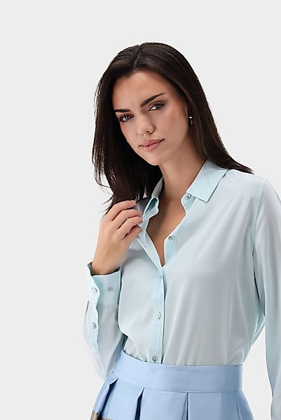 Hemdbluse aus Crepe de Chine Seide günstig online kaufen