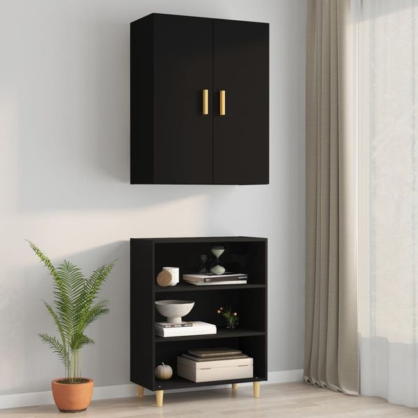 vidaXL Hängeschrank Hängeschrank Schwarz 69,5x34x90 cm günstig online kaufen