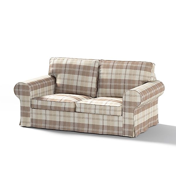 Bezug für Ektorp 2-Sitzer Sofa nicht ausklappbar, braun-beige, Sofabezug fü günstig online kaufen