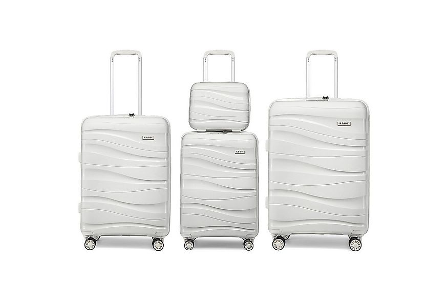 KONO Kofferset 4-teiliges Reisekoffer-Set mit Beautycase, (4 tlg) günstig online kaufen