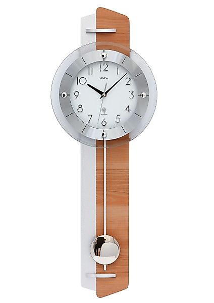 AMS Funk-Pendelwanduhr 5271 (Quarzuhr,Holzgehäuse,Esszimmer,Wohnzimmer,Made günstig online kaufen