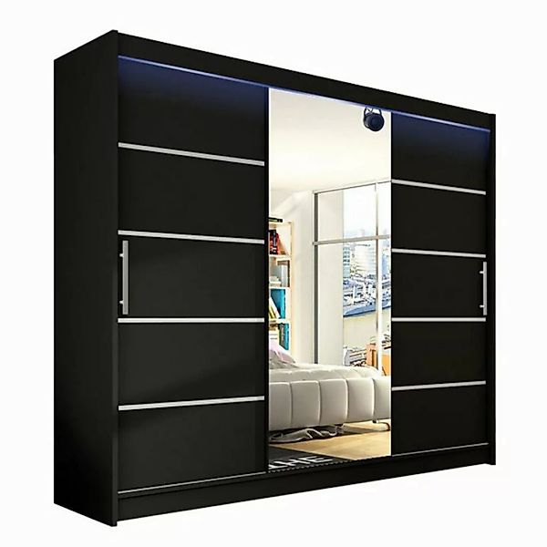 MIRJAN24 Kleiderschrank Aston VI (mit Schiebetüren und Spiegel) 250x215x58 günstig online kaufen