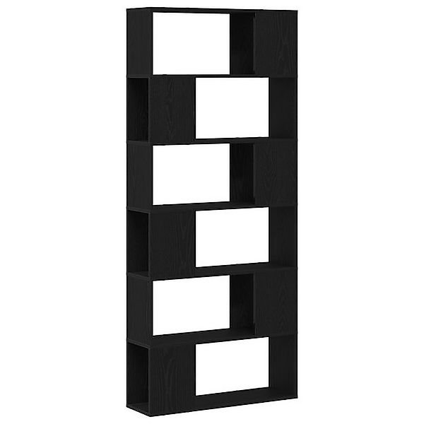 vidaXL TV-Schrank Bücherregal Schwarz Eiche 80x24x186 cm Holzwerkstoff (1-S günstig online kaufen