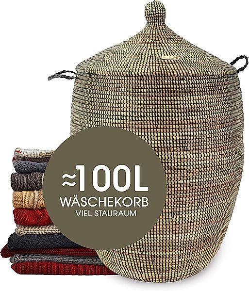 YAADU Wäschekorb mit Deckel 100L – günstig online kaufen