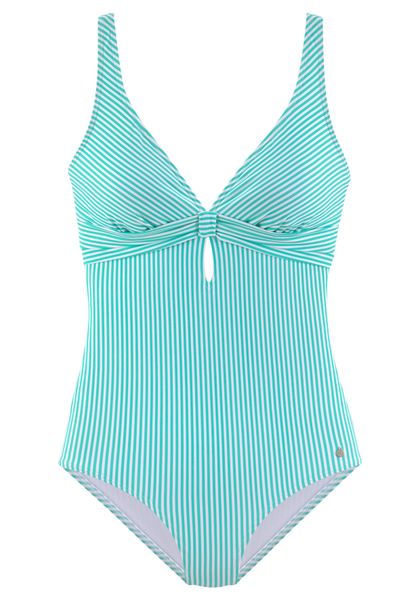 s.Oliver Badeanzug mit V-Ausschnitt und Cut-Out günstig online kaufen