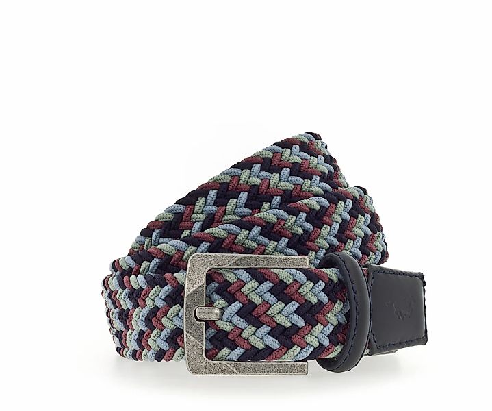 MUSTANG Stretchgürtel, Elastisch in Flechtoptik, mit markanten Lederdetails günstig online kaufen