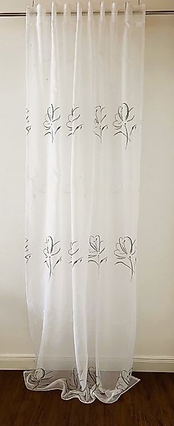 novumfix Gardine Weißer Voile mit einem günstig online kaufen
