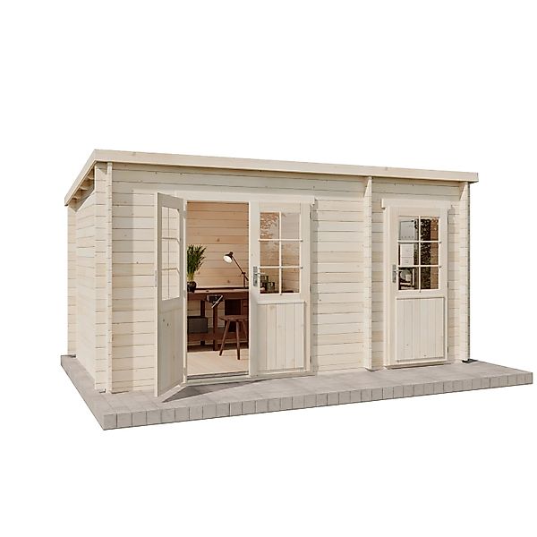 Alpholz Premium Gartenhaus-Set Maria 4,5x2,5m inkl. Boden & Dach & Aufbause günstig online kaufen