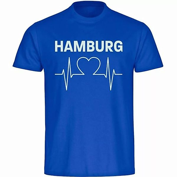 multifanshop T-Shirt Herren Hamburg - Herzschlag - Männer günstig online kaufen