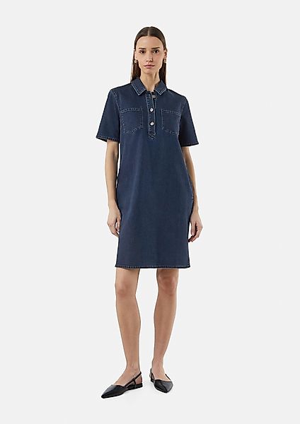 Comma Maxikleid Elastisches Denim-Kleid mit seitlichen günstig online kaufen