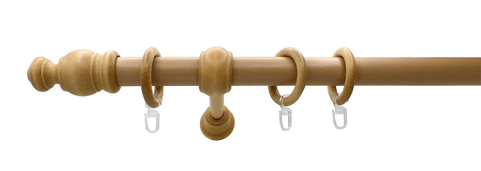 sunlines Gardinenstange "Holz 28 mini" Ø 28 mm 1 läufig-läufig Fixmaß Made günstig online kaufen