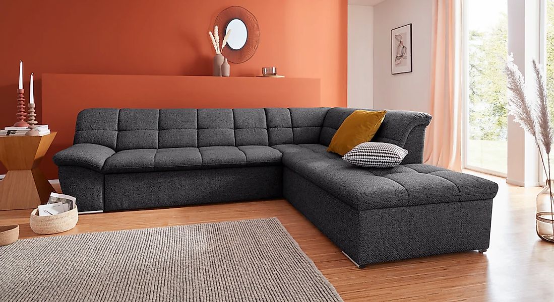 DOMO collection Ecksofa "Lagoa L-Form", wahlweise mit Bettfunktion, frei im günstig online kaufen