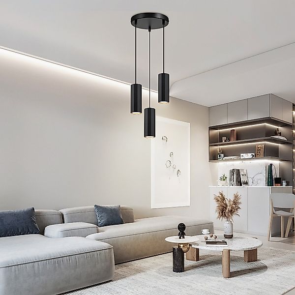 Nettlife Pendelleuchte Esszimmer Schwarz Hängeleuchte 1/3/4 günstig online kaufen