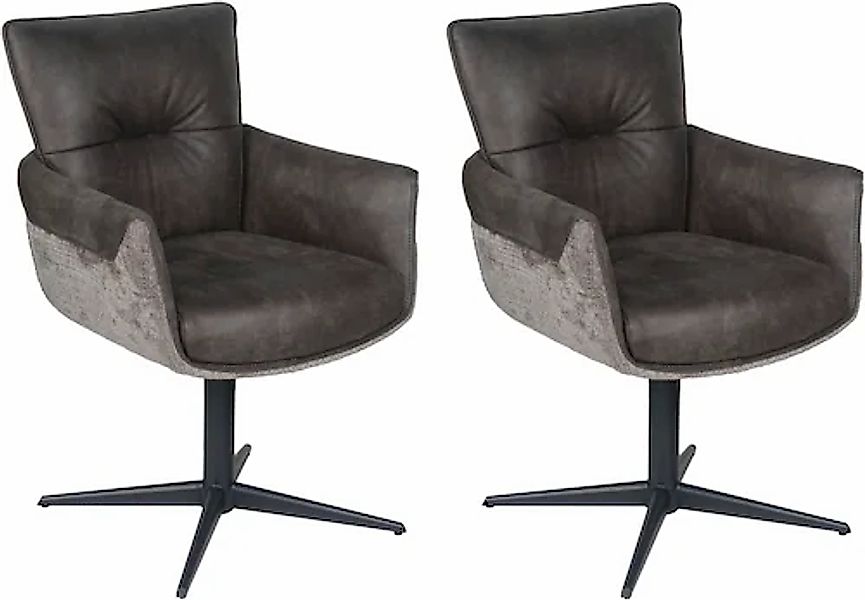 Home affaire Esszimmerstuhl »Milano« (Set) 2 Stk.Drehstuhl Milano grey günstig online kaufen