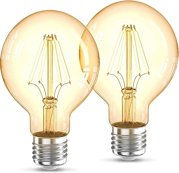 B.K.Licht LED-Leuchtmittel BK_LM1400 LED Leuchtmittel 2er Set E27 G80, E27, günstig online kaufen
