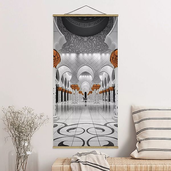 Stoffbild Architektur mit Posterleisten - Hochformat In der Moschee günstig online kaufen