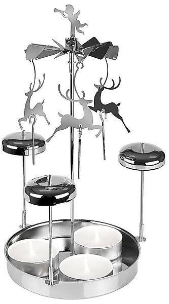 BRUBAKER Kerzenständer Lichter Glockenspiel aus Metall - Karussell Kerzenha günstig online kaufen