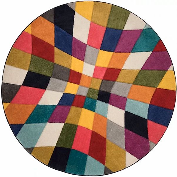 FLAIR RUGS Teppich »Rhumba«, rund, 10 mm Höhe, fußbodenheizungsgeeignet, ge günstig online kaufen