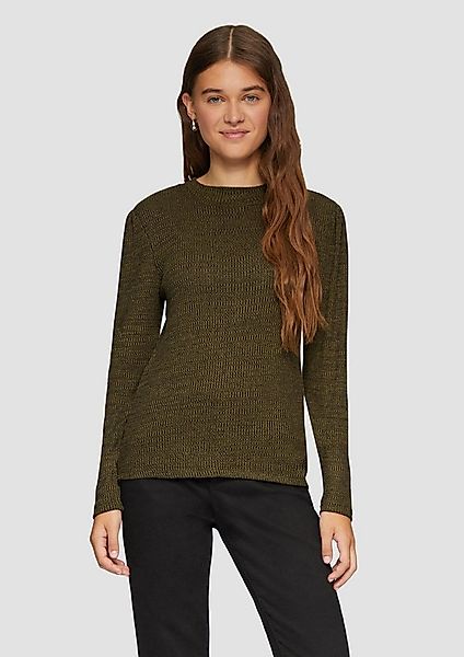 QS Langarmshirt T-Shirt Slim-Fit Shirt mit Puffärmeln günstig online kaufen