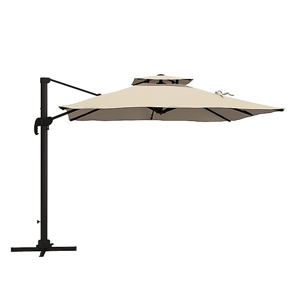 Outsunny Ampelschirm Sonnenschirm 360 grad schwenkbar, günstig online kaufen