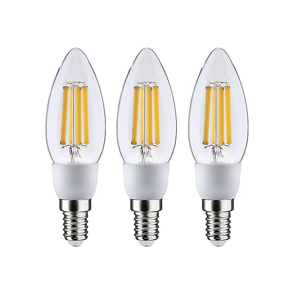Paulmann LED-Leuchtmittel »Eco-Line 3er Pack Kerze 525lm 2,5W 3000K klar 23 günstig online kaufen