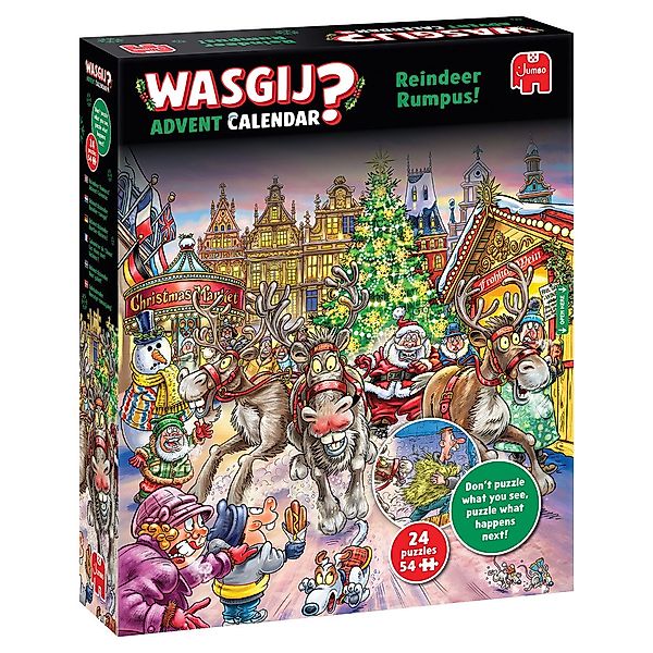 Jumbo Spiele Puzzle Wasgij Adventskalender Rentier-Raserei!, günstig online kaufen