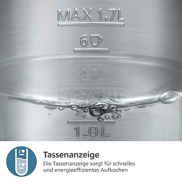 Philips Wasserkocher »HD9396/90 7000 Series, doppelwandig, mit 6 Temperatur günstig online kaufen
