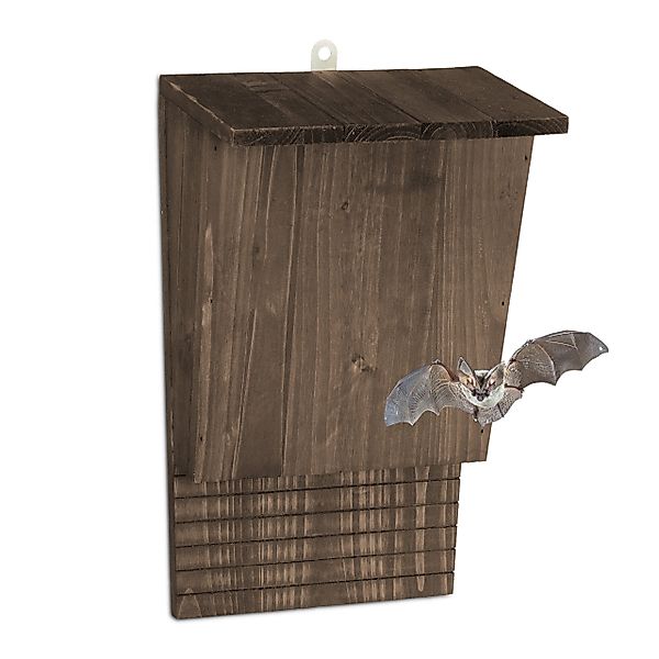 relaxdays Vogelhaus Brauner Fledermauskasten aus Holz günstig online kaufen