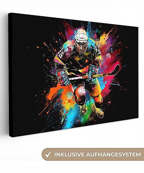 OneMillionCanvasses® Leinwandbild Graffiti - Sport - Eishockey - Eishockey, günstig online kaufen
